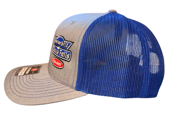 Gray and Blue Hat