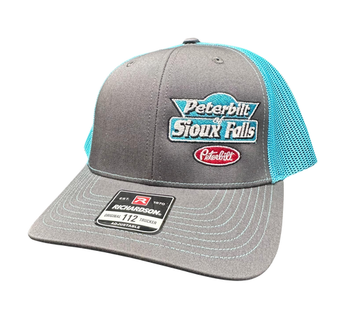 Charcoal and Light Blue Hat