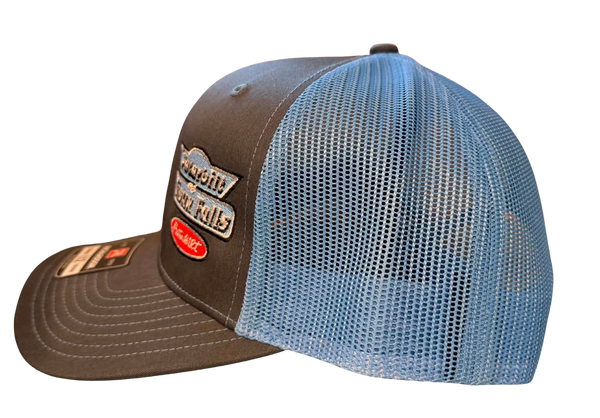 Charcoal and Blue Hat