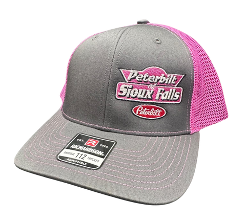 Charcoal and Pink Hat