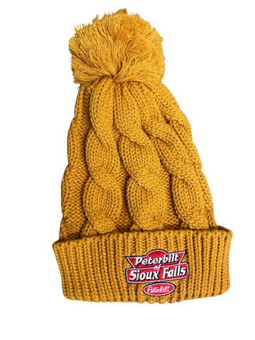 Mustard Yellow Pom-Pom Stocking Hat