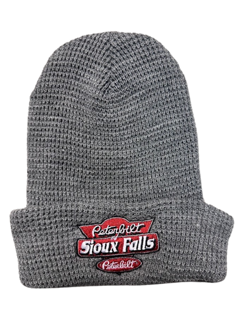 Gray Waffle Knit Stocking Hat