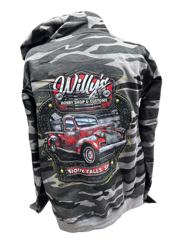 Willy's Black Camo Hoodie