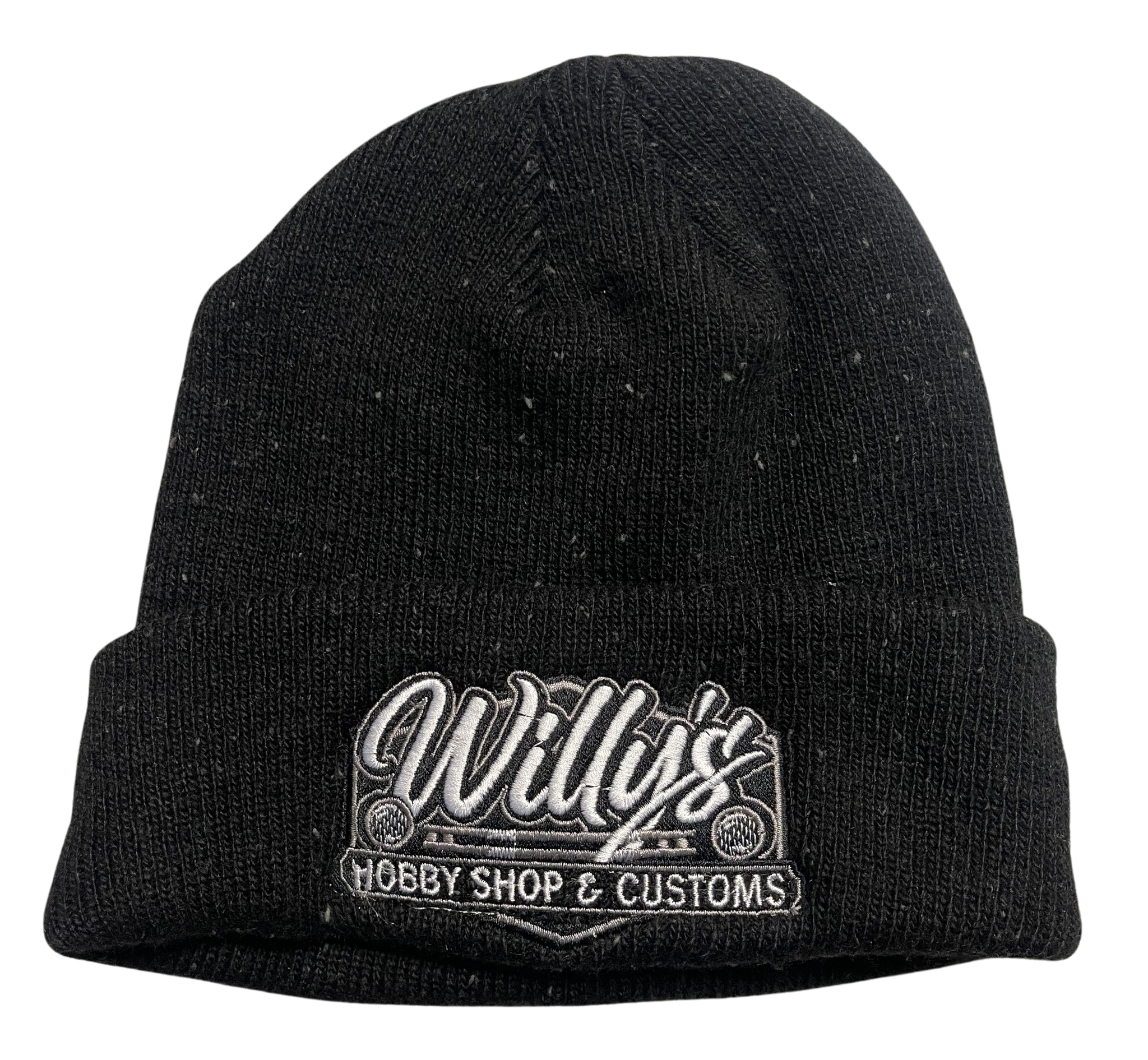 Willy's Black and Gray Spec Stocking Hat