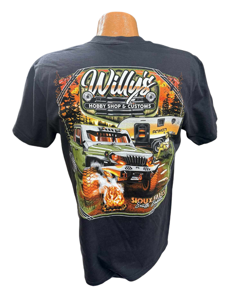 Willy's Black Camping T-Shirt