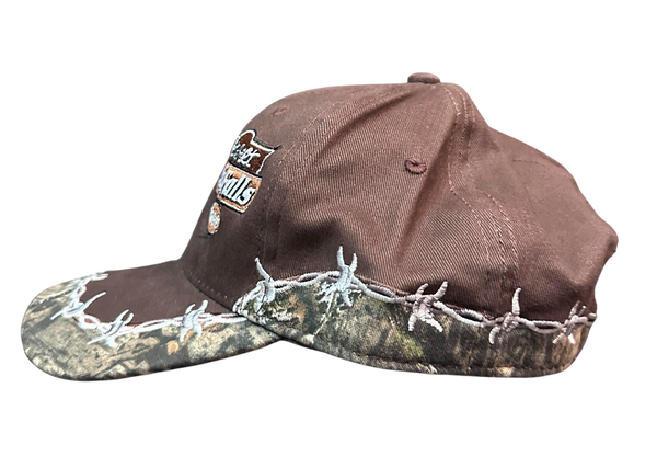 Brown and Camo Barbwire Hat