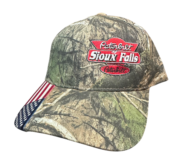 Camo Hat with American Flag