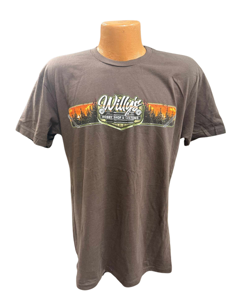Willy's Dark Brown Camping T-Shirt