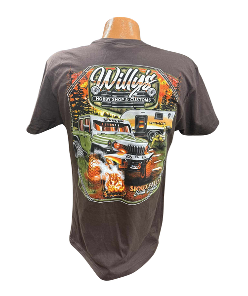 Willy's Dark Brown Camping T-Shirt