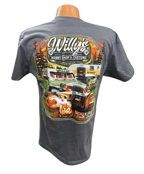 Willy's Dark Gray Camping T-Shirt