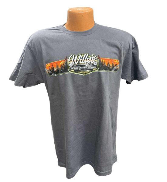 Willy's Dark Gray Camping T-Shirt