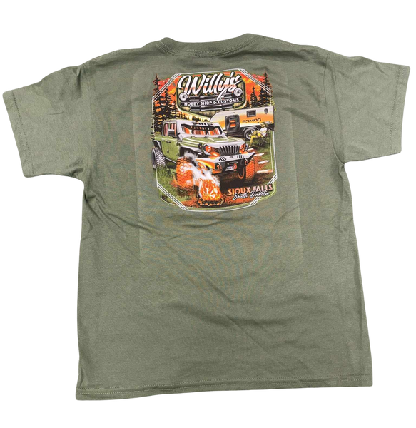 Willy's Green Youth Camping T-Shirt