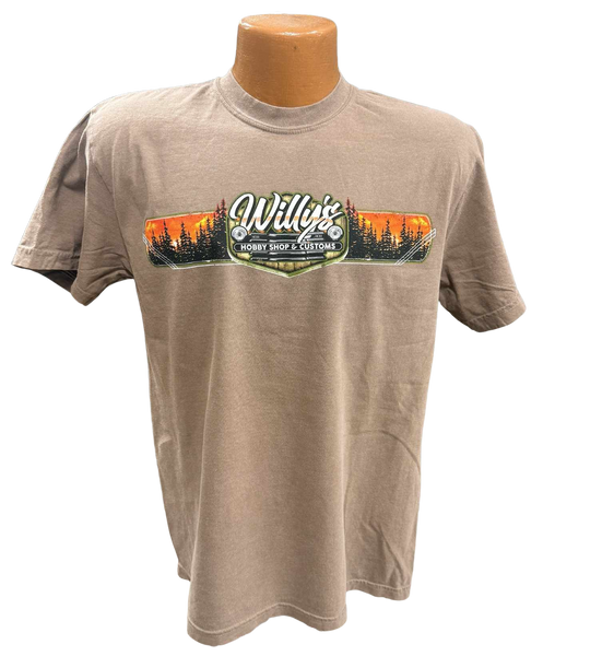 Willy's Light Brown Camping T-Shirt