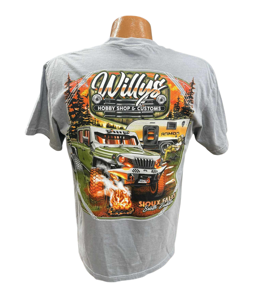 Willy's Light Gray Camping T-Shirt