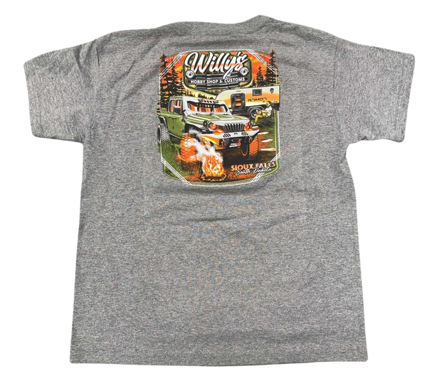 Willy's Gray Youth Camping T-Shirt