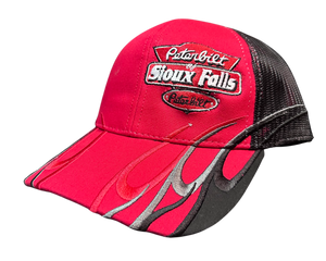 Red, Gray, and Black Flame Hat