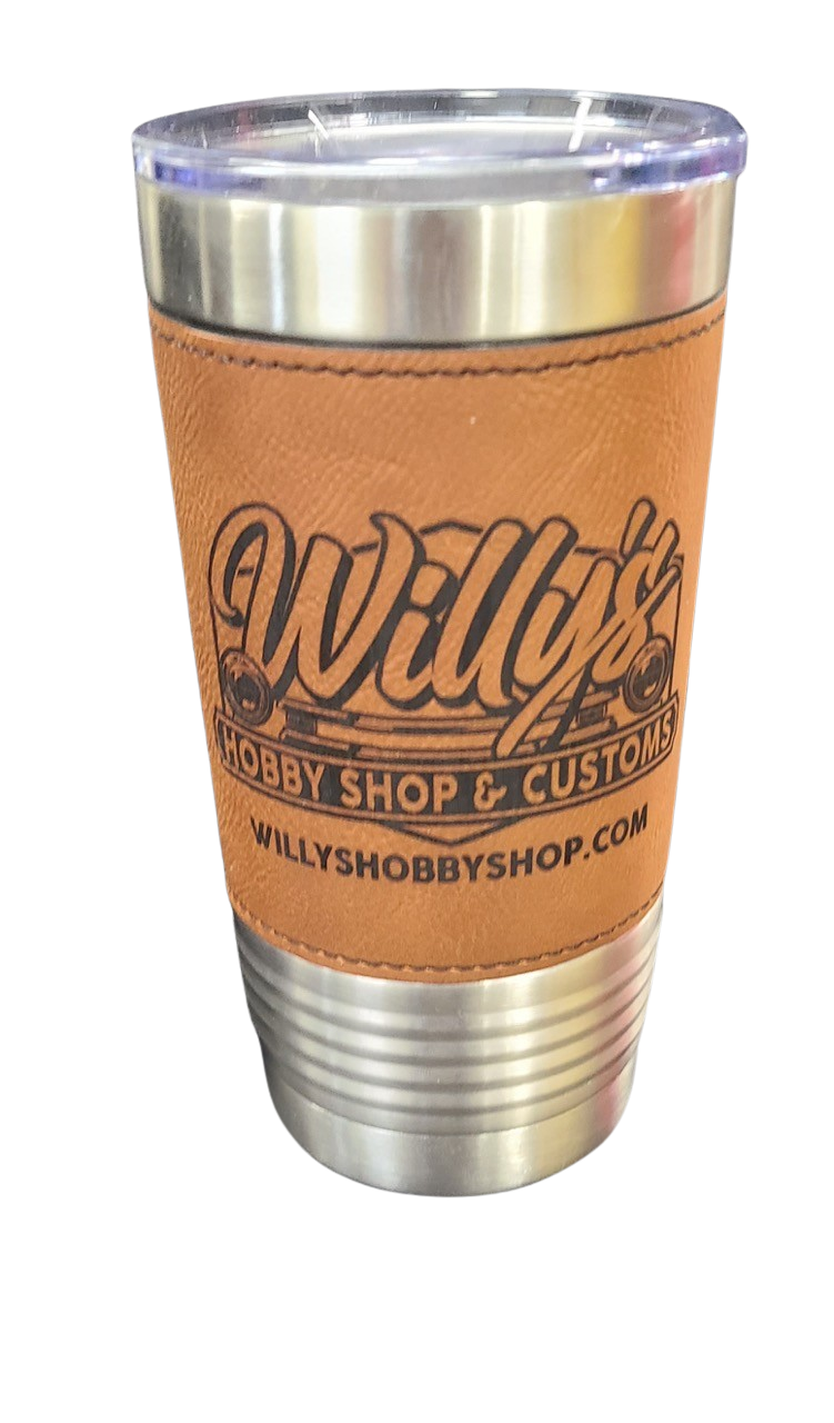 Willy's Leather Wrapped 20 oz Tumbler