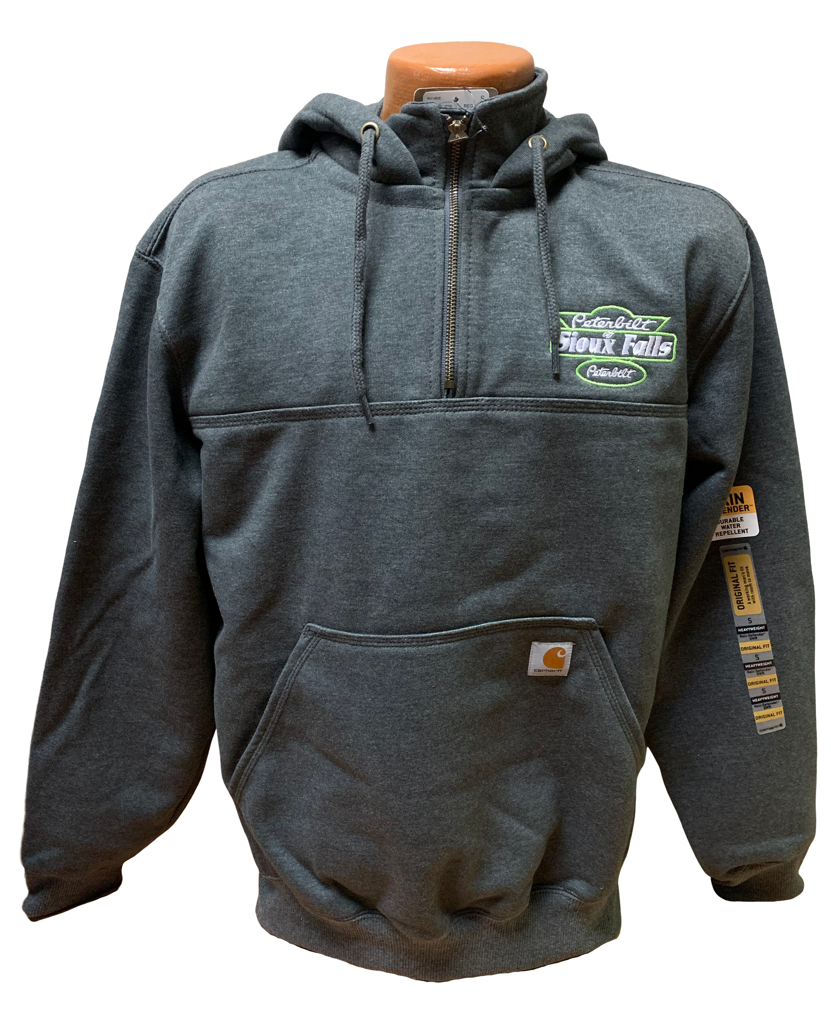 Carbon Heather Carhartt Quarter Zip Hoodie peteshop sf