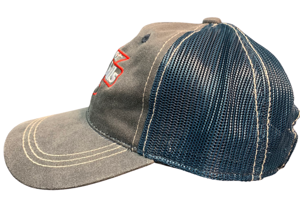 Charcoal Gray and Navy Hat