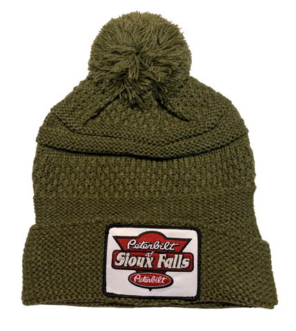 Olive Knit Stocking Hat