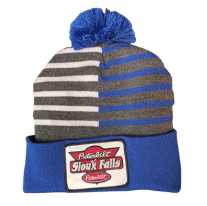 Blue, Gray, and White Stocking Hat